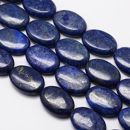 Natural Lapis Lazuli Oval Bead Strands G-M264-27-1