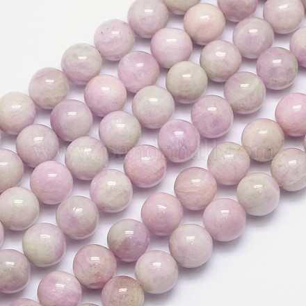 Kunzite naturelle perles rondes brins G-I164-12mm-1
