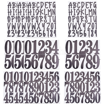 Craspire 12 Blatt 3 Stile Zahlen-Buchstaben-Aufkleber DIY-CP0008-59A-1