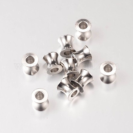 Perles européennes avec gros trou en 304 acier inoxydable OPDL-E005-15P-1