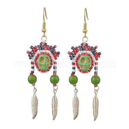 Железная болтающаяся серьга EJEW-MZ00189-02-1