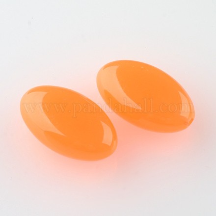 Imitation Jelly Oval Acrylic Beads JACR-J002-02-1