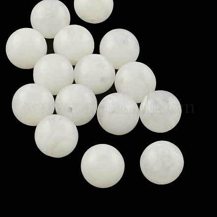 Perles rondes en acrylique d'imitation pierre précieuse OACR-R029-8mm-30-1