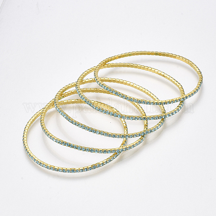 Bracelets en laiton chaîne extensible BJEW-T010-02G-10-1