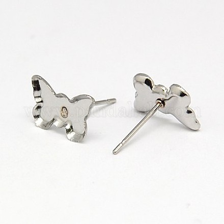 Accessoires de puces d'oreilles en 304 acier inoxydable STAS-I010-04-1