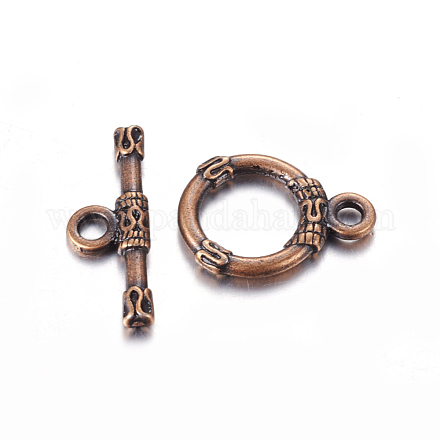 Tibetan Style Alloy Toggle Clasps RLF10395Y-NF-1