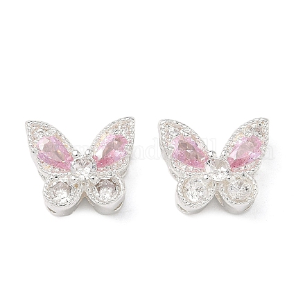 Латунные бусины в форме бабочки&nbsp;KK-C168-07S-1