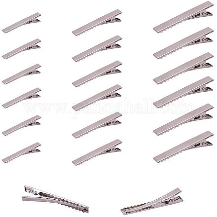 PandaHall Elite 150pcs 3 Size Metal Hair Clips Alligator Hair Clip Flat Top with Teeth Single Prong Curl Clips Hairbow Accessory for Hair Care IFIN-PH0023-81-1