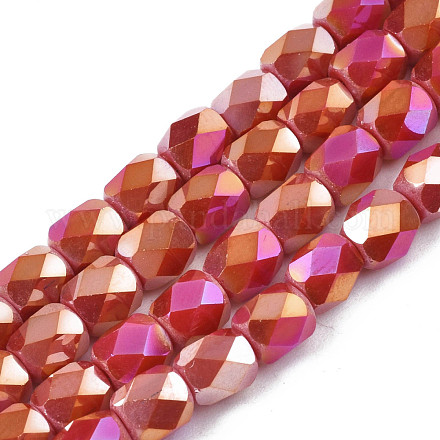 Chapelets de perles en verre électroplaqué EGLA-N002-13-A15-1