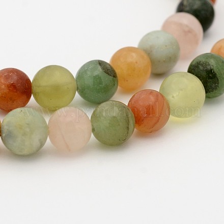 De piedras preciosas naturales mixtos hebras de perlas redonda G-P070-25-10mm-1