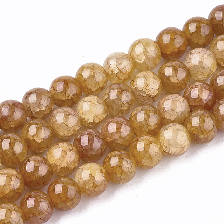 Crackle Glass Beads Strands CCG-T001-10mm-25-1