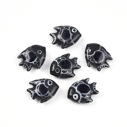 Фарфоровые бусины ручной работы&nbsp;PORC-N009-08H-1