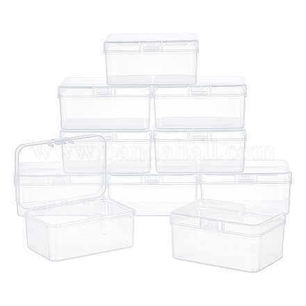 Superfindings 10 шт. прямоугольные пластиковые ящики для хранения с крышками 7.5x5x3.5 см мини-контейнер для сортировки прозрачных бусин ящик для ювелирных бусин таблетки мелкие предметы CON-WH0074-64-1