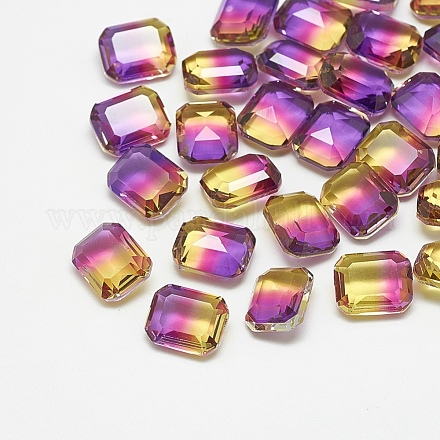 Cabujones de cristal con rhinestone RGLA-T079-8x10-008TO-1