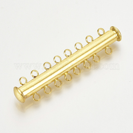 Brass Magnetic Slide Lock Clasps KK-Q740-02G-1