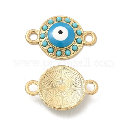 Alloy Connector Charms with Enamel and Synthetic Turquoise FIND-YW0003-53-1