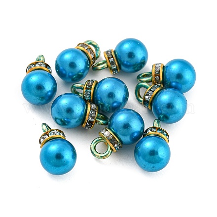(venta de liquidación defectuosa: anillo teñido) dijes de perlas de imitación de plástico abs KY-XCP0001-25G-01-1