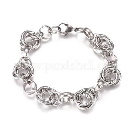 Bracelets avec chaînes en 304 acier inoxydable BJEW-L661-04P-1