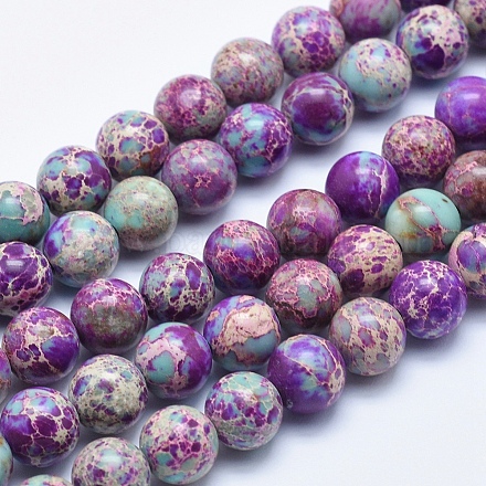 Natural Imperial Jasper Beads Strands X-G-I122-4mm-15-1