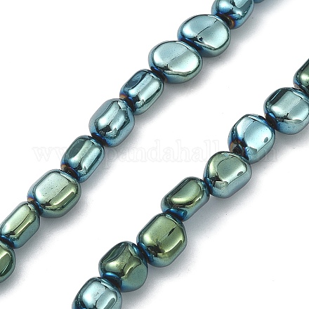 Brins de perles d'hématite non magnétiques synthétiques galvanisées G-C024-01B-1