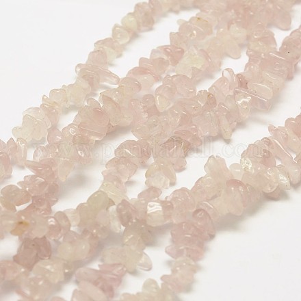 Chapelets de perles en quartz rose naturel X-G-F328-01-1