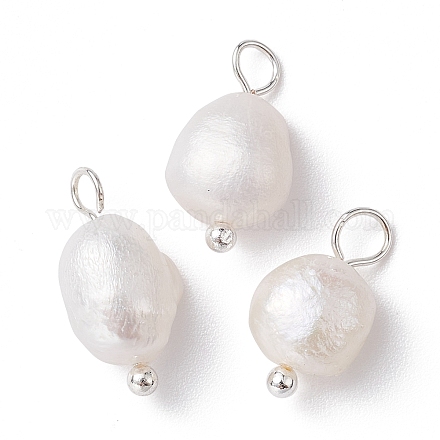 Encantos de patata de perlas naturales PALLOY-JF02199-01-1