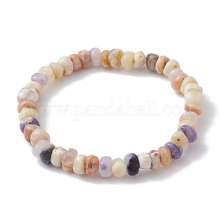 Natural Purple Opal Nuggets Beaded Stretch Bracelets BJEW-JB10035-01-1