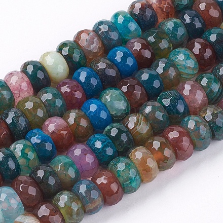 Natural Rainbow Agate Beads Strands G-N213-31-1