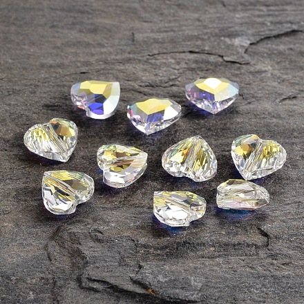 Perles d'amour facettées en cristal d'Autriche 5741-12mm-101(U)-1