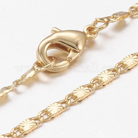 Brass Chain Necklaces X-MAK-L009-17G-1