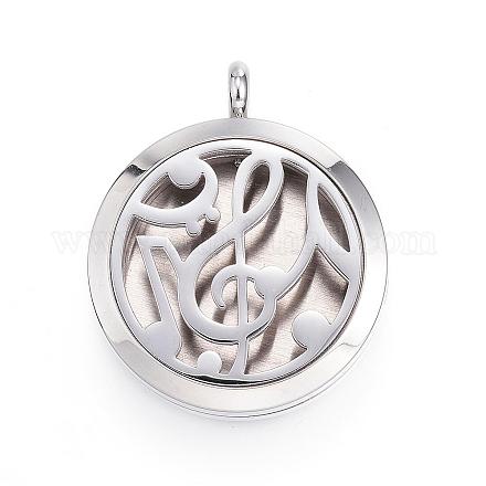 316 Surgical Stainless Steel Diffuser Locket Pendants STAS-P102-001B-1