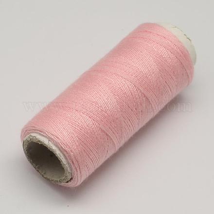 布地やDIYクラフト用品402ポリエステル縫糸コード  ピンク  0.1mm  約120m /ロール  10のロール/袋 OCOR-R027-38-1
