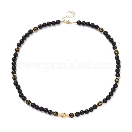 Om Mani Padme Hum Buddhist Jewelry NJEW-JN03741-1