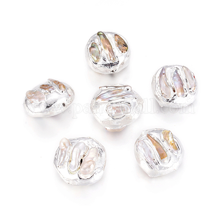Perlas naturales abalorios de agua dulce cultivadas PEAR-F016-06S-1