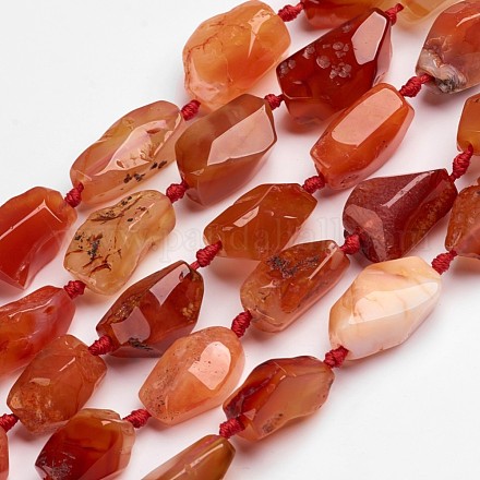 Natural Red Agate Beads Strands G-D834-01-1