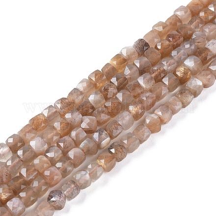 Natürliche sunstone Perlen Stränge G-L537-016A-1
