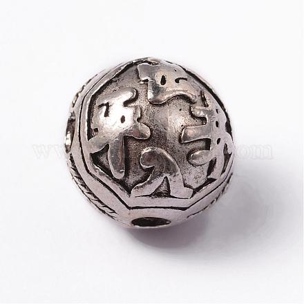 Alliage de style tibétain 3 trou perles gourou TIBEB-YC65967-AS-1