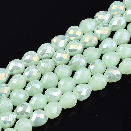 Electroplate Glass Beads Strands EGLA-T008-15C-1