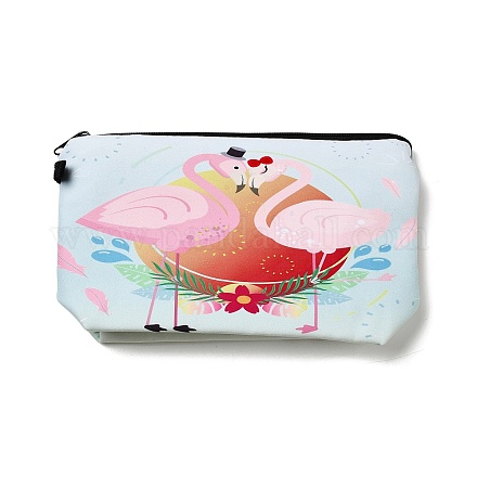 Make-up-Aufbewahrungstasche aus Polyester mit Flamingomuster AJEW-Z013-01D-1