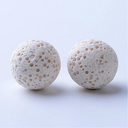 Perles de pierre de lave naturelle non cirées G-F325-12mm-11-1
