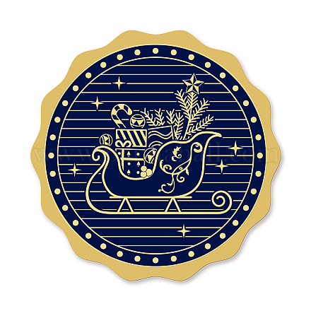 Adesivi autoadesivi in lamina d'oro in rilievo DIY-WH0219-012-1