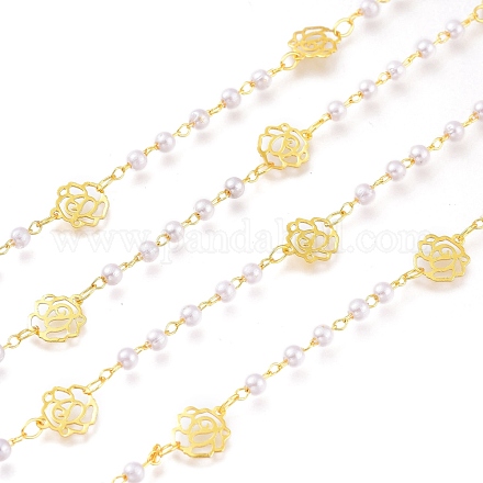 3.28 Fuß handgefertigte Perlenketten aus Messing X-CHC-H101-16G-1
