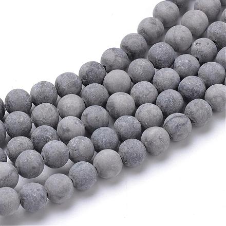 Chapelets de perles maifanite/maifan naturel pierre  G-T055-12mm-05-1
