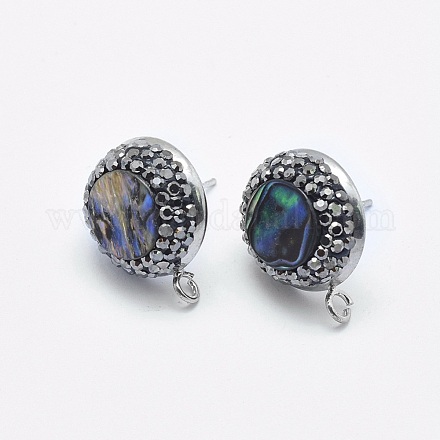 Shell Stud Earring Findings RB-L031-22A-1