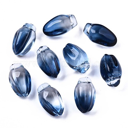 Perles de verre peintes par pulvérisation transparent GLAA-N035-013-F03-1