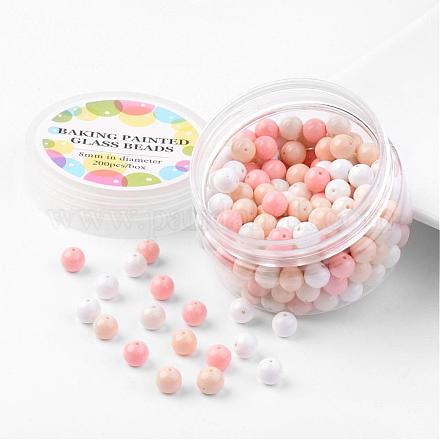 Kits de perles en verre HY-JP0002-8mm-01-1