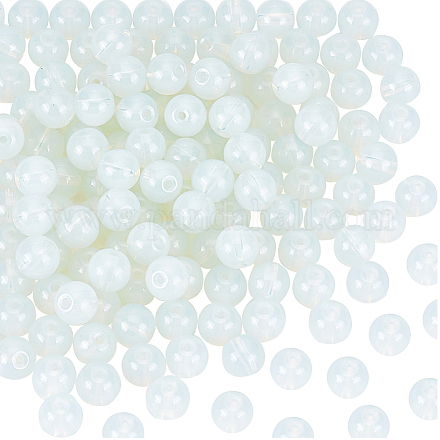 DICOSMETIC 150Pcs Small Opalite Beads Round Gemstone Beads 8mm Natural Opal Stone Beads White Ball Loose Beads Smooth Crystal Energy Beads Accessories for Jewelry Making GLAA-DC0001-10-1