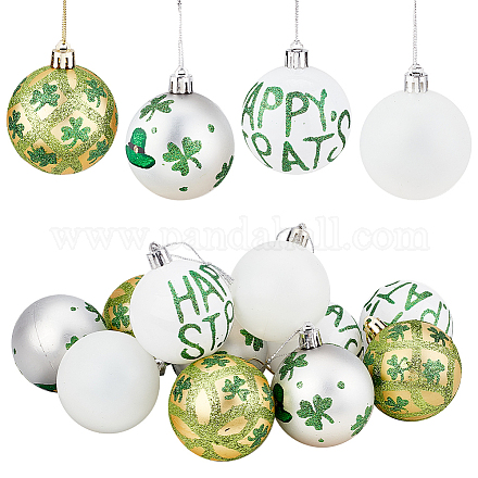 День Святого Патрика украшения из пластиковых и полиэфирных шариков AJEW-WH0299-34-1