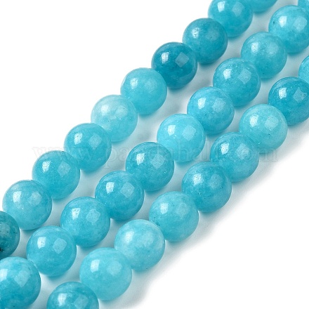 Chapelets de perles de jade teintes naturelles G-M402-C03-03-1