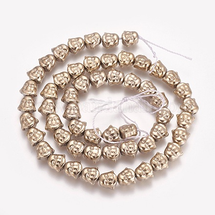 Electroplated Non-magnetic Synthetic Hematite Beads Strands G-P379-A01-1